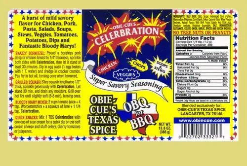 Obie-Cues Sunshine Seasoning